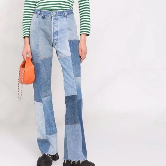 RE/DONE patchwork bootcut jeans - Picture 1 of 5